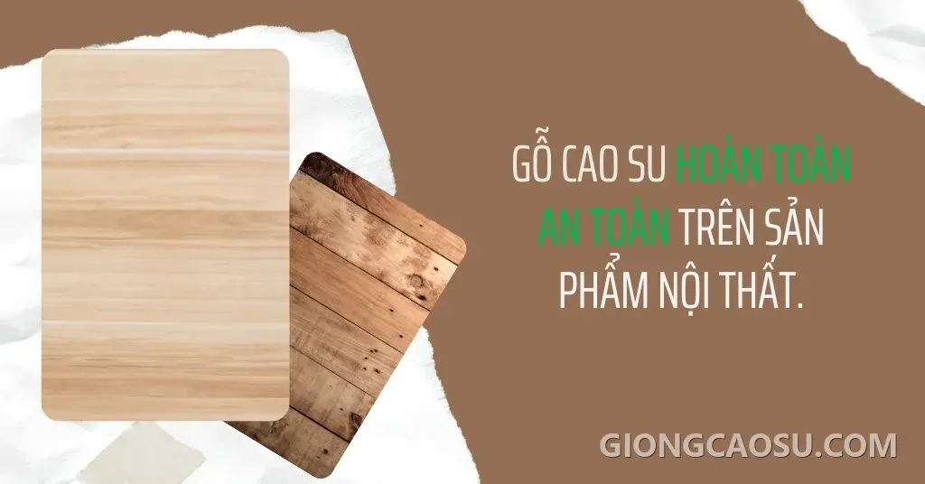 Gỗ cao su hoàn toàn an toàn cho sức khỏe người dùng