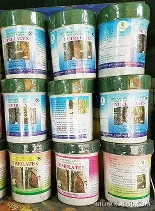 Các sản phẩm thuốc kích thích mủ cao su chứa hoạt chất Ethephon