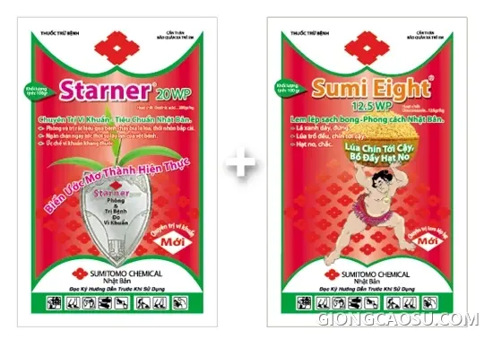 Thuốc trị nấm Sumi-Eight 12,5WP dùng phòng trị bệnh phấn trắng