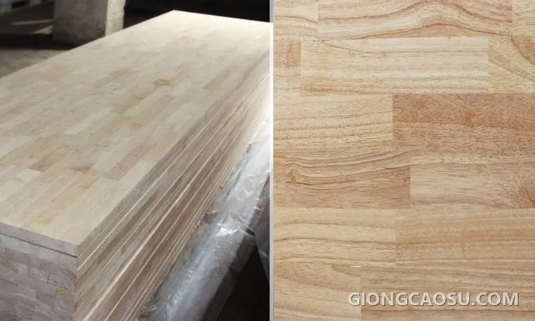 Gỗ cao su sau khi qua xử lý hóa lý